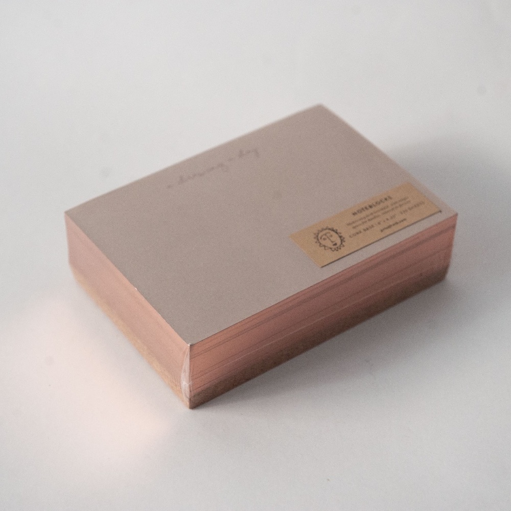 Print Fresh Small Noteblock 6" x 4.25" Cork Base 220 Page Notepad